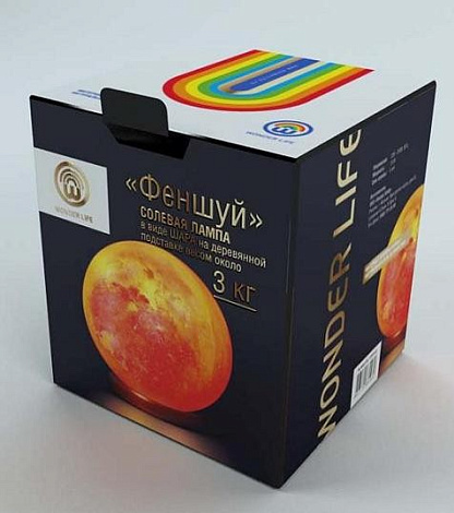 Лампа солевая "Фэн-шуй" в форме шара