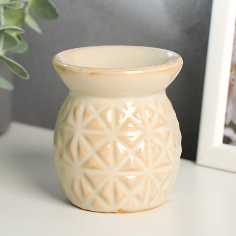 Аромалампа керамика  Рисунок из треугольников МИКС 7,5*6,5*6,5 см