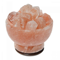 Лампа солевая "Ваза с камнями" в соляной чаше