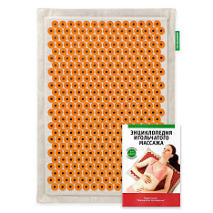 Массажер "Тибетский аппликатор" на мягкой подложке 41*60см цв. желтый