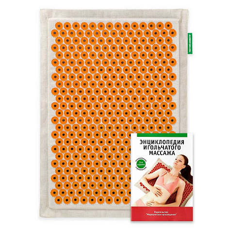 Массажер "Тибетский аппликатор" на мягкой подложке 41*60см цв. желтый