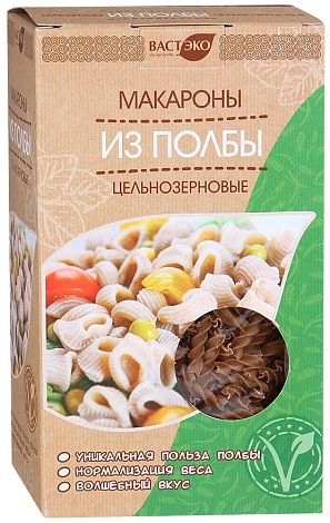 Макаронные изделия из полбы цельнозерновые Спирали Вастэко 400гр