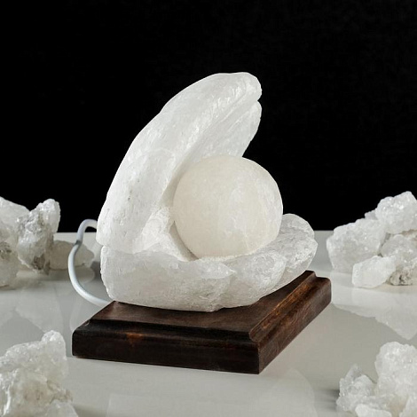 Лампа соляная "Жемчужница" 14*19*17см