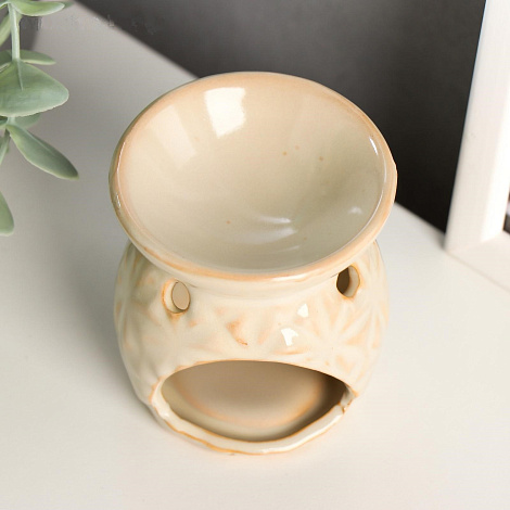 Аромалампа керамика  Рисунок из треугольников МИКС 7,5*6,5*6,5 см