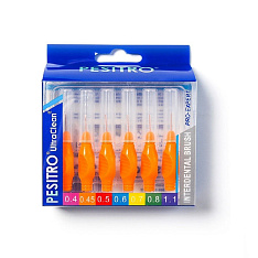 Набор межзубных ершиков Pesitro 0,45 мм оранжевый 6 шт.