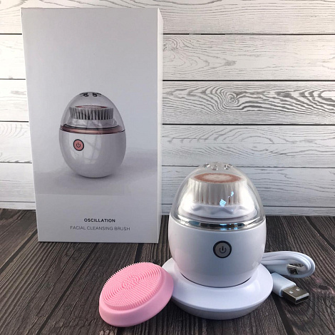 Щетка-брашинг для очищения лица NV-SM118 силиконовая насадка в комплекте