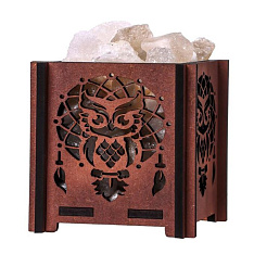 Светильник соляной "Ловец снов" с диммером, белая соль, 12*12*15см, 1,4кг