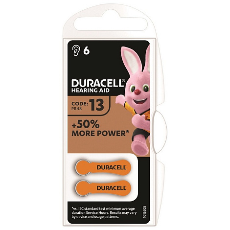 Батарейка DURACELL ZA13 бл/6