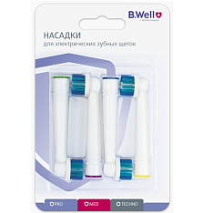 Насадки сменные для электрических зубных щеток PRO-810, MED-820 (4шт)
