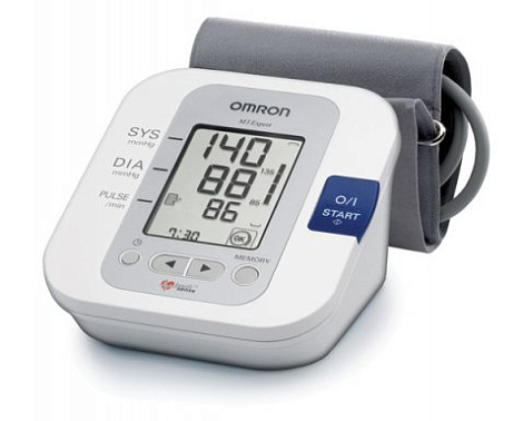 Тонометр автомат на плечо OMRON M3 Expert с адаптером, инд АД, инд движ, инд прав распол