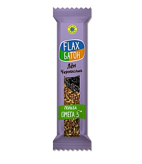 Конфета грильяжная льняная "Flax-батон" чернослив 30гр Компас Здоровья