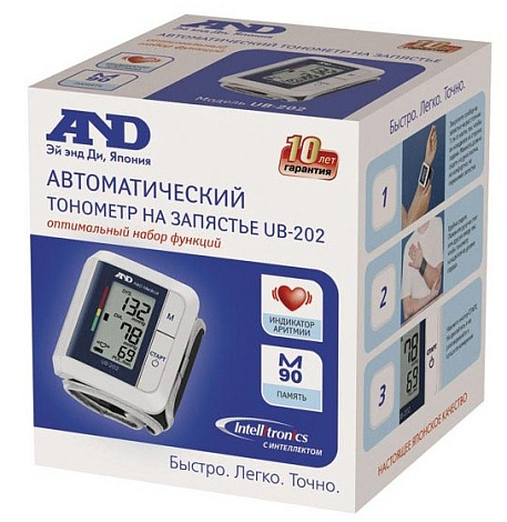 Тонометр автоматический на запястье AND UB-202