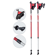 Палки скандинавские Ecos AQD-B017 red