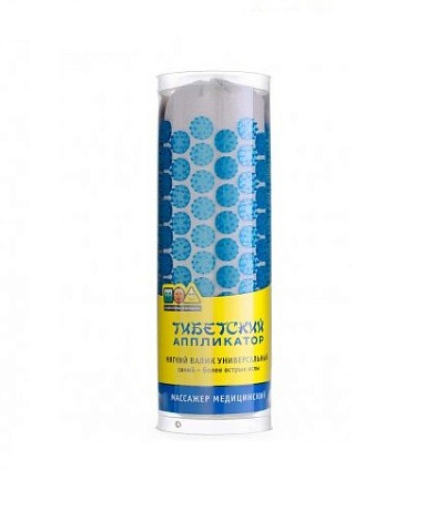 Массажер "Тибетский аппликатор " валик универсальный мягкий цв. синий