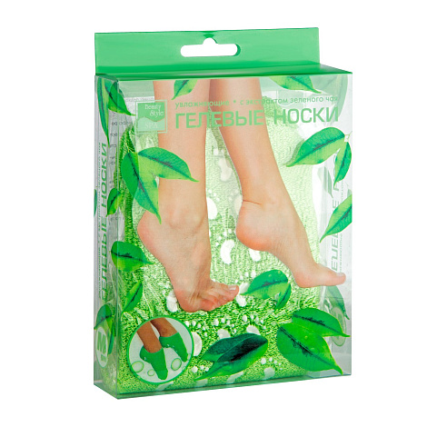 Носочки Beauty Style гелевые увлажняющие с экстрактом зеленого чая