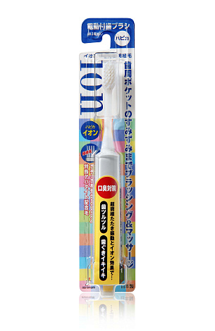 Зубная щетка Hapica Minus-ion ионная звуковая электрическая с щетинками разной длины