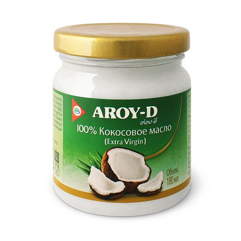 Масло кокосовое 100% extra virgin AROY-D 180мл ЭксИм Пасифик