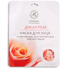 Биоцеллюлозная лифтинг-маска для лица "Дикая роза"