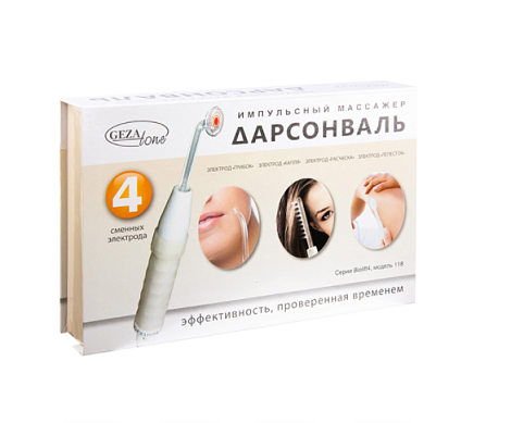 Дарсонваль Gezatone Biolift4 BT-118 импульсный массажер с 4-мя сменными насадками