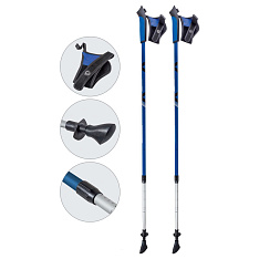 Палки скандинавские Ecos  AQD-B020 blue
